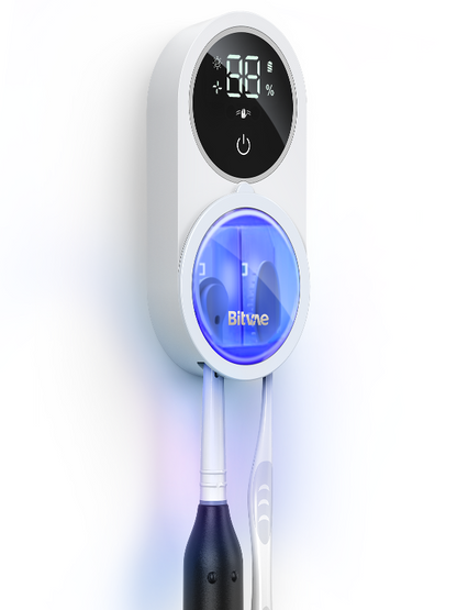 Bitvae X122 Tandenborstelreiniger | UV Licht, LED Display & Wandhouder | Voor Handmatige & Elektrische Tandenborstels  (Binnenkort weer op voorraad)