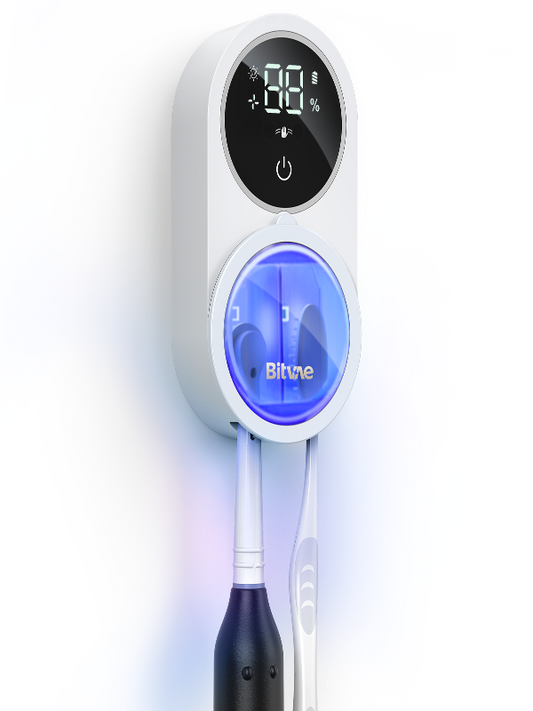 Bitvae X122 Tandenborstelreiniger | UV Licht, LED Display & Wandhouder | Voor Handmatige & Elektrische Tandenborstels  (Binnenkort weer op voorraad)